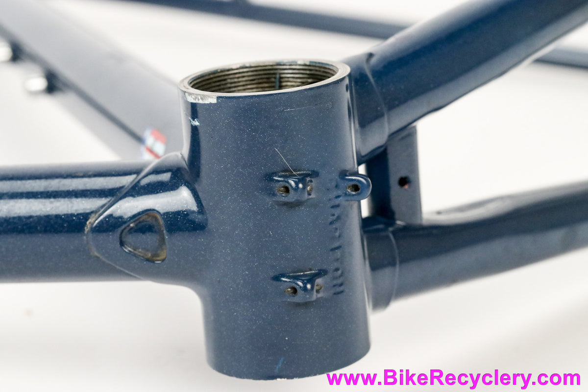 1991 Serotta Custom Lugged Steel Frame & Fork: 57cm - Columbus EL Ultralight Tubing - Henry James Crown - Metallic Blue