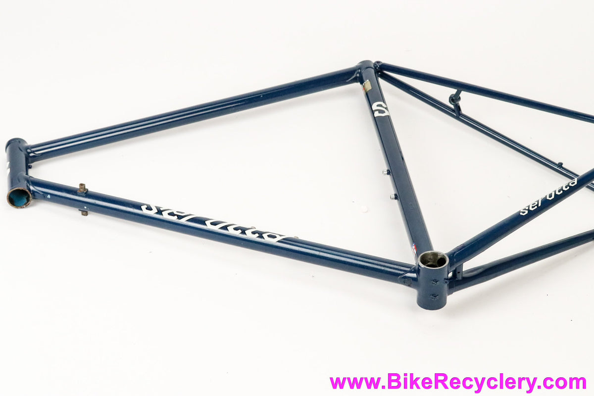 1991 Serotta Custom Lugged Steel Frame & Fork: 57cm - Columbus EL Ultralight Tubing - Henry James Crown - Metallic Blue