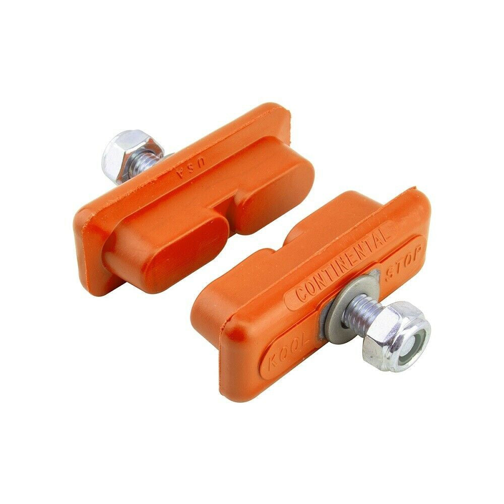 Kool Stop Continental Brake Pads: TWO PAIRS - Skyway Tuff Mags & Urban Bikes - Skyway Orange (Set of 4)