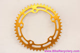 Shimano Takagi DX / MX BMX Chainring: GOLD Ano - 45T x 130mm - 3/32" - Old School 1980's (Near Mint Show Worthy!)