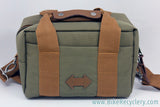 Polar Outdoor Stuff Classic Camera Cooler Basket Bikepacking Bag: Olive & Tan - Handmade in PDX (NEW)