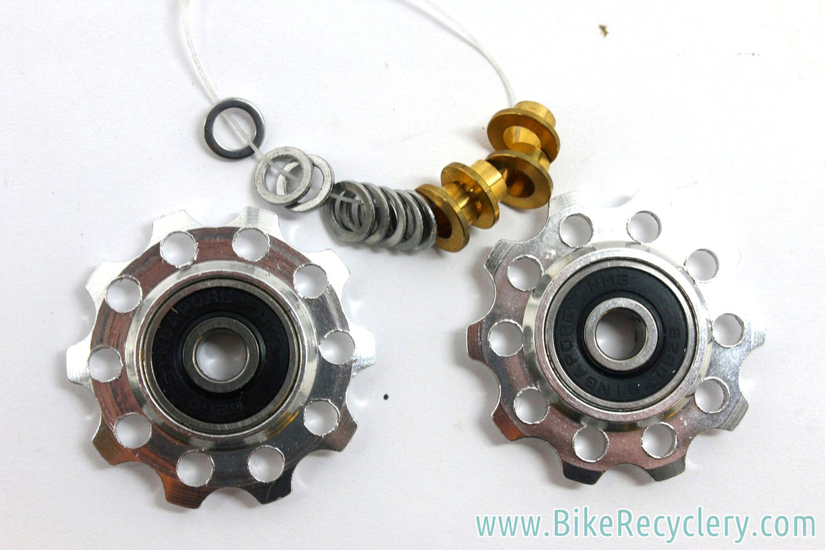 NOS Carmichael Designs (CDi) Jockey Wheels: Bullseye Alternative - Hardware - Silver