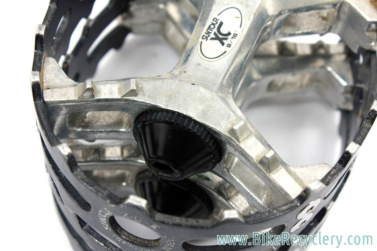 Suntour XC-II Bear Trap Pedals: 9/16" - Dust Caps - PL-5100 (EXC+)