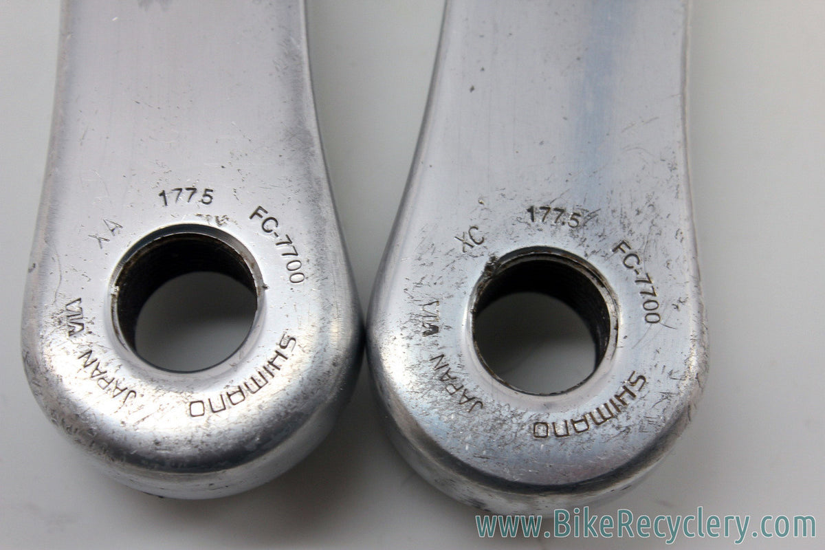 Shimano Dura Ace 9 Speed Crank Arms: FC-7700 - 177.5mm - 130mm BCD - Polished
