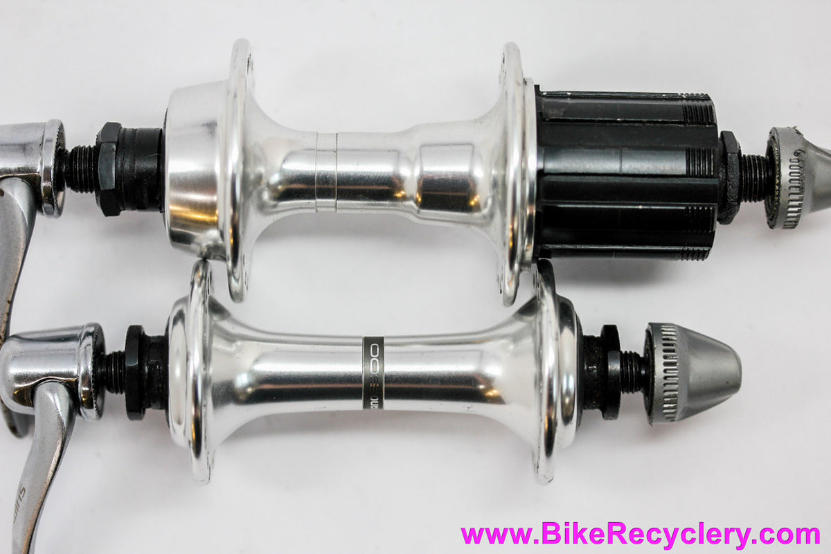 Shimano 600/Ultegra Hubset: FH-6402 HB-6400 - 36H/32H x 130mm - 8 Speed UG/HG - QR (Near Mint) Speed