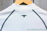 Untouched World Long Sleeve Cycling Jersey: New Zealand Made - Merino Blend - White/Blue (NEW)