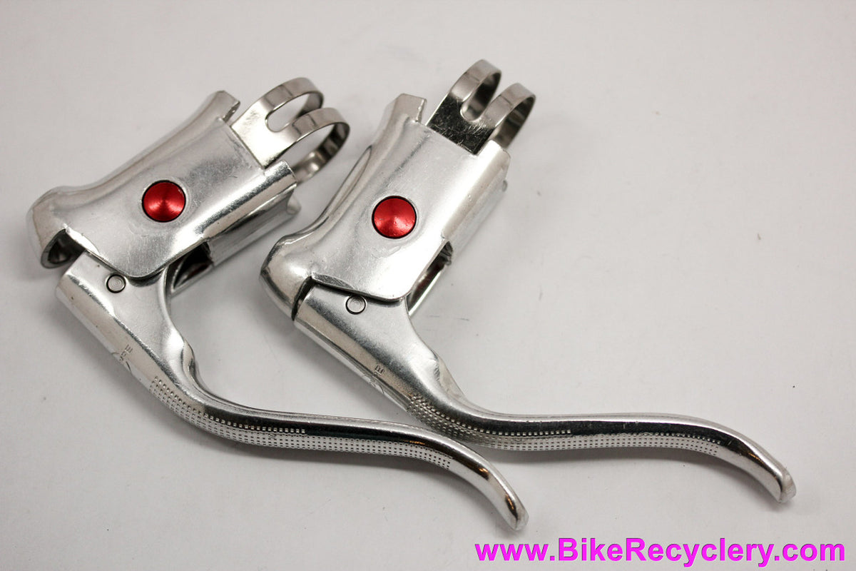 NIB/NOS DIA-COMPE 144 Red Dot Road Brake Levers: Textured - 23.8mm Clamp - PAIR