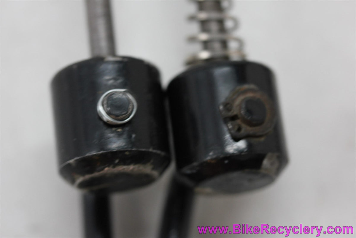American Classic Quick Release Skewers Set: Hub + Seatpost - 1st Gen 1990's - Anodized Black