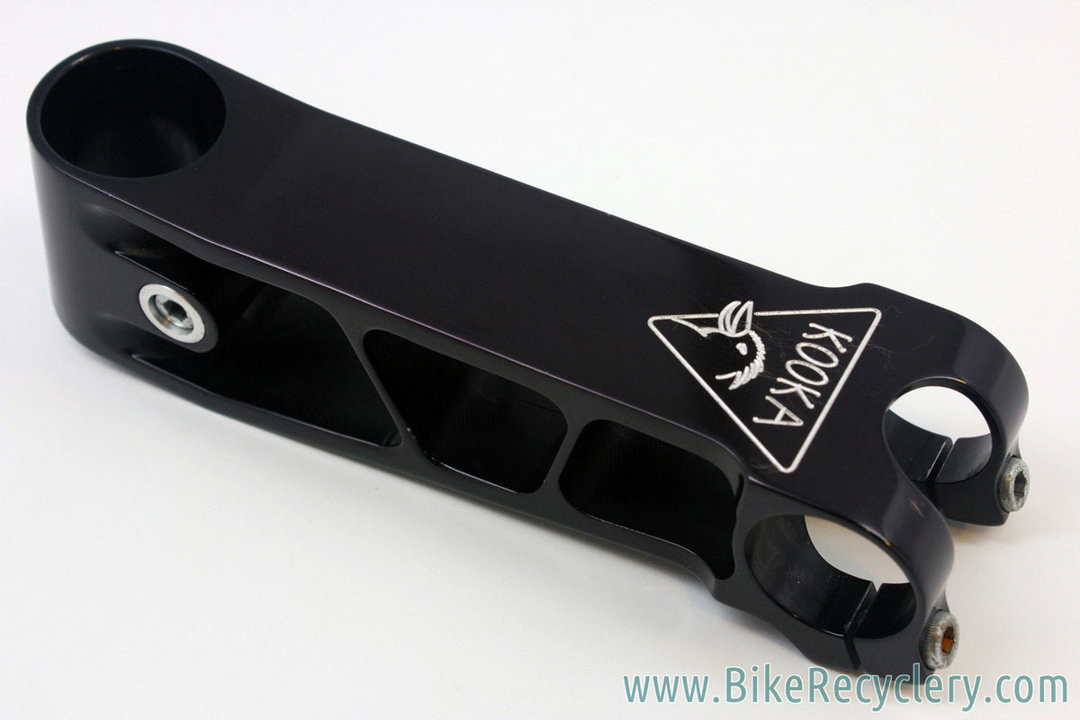Kooka Billet Theadless Stem: 1 1/8" - 130mm x 25.4mm - Black - RARE