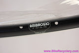 NIB/NOS Ambrosio Balance Clincher Rims: 36H x 700c - Black - Semi Aero - 1990's? (PAIR)