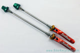 Salsa Rasta Ti Flip Offs QR Skewer Set: 135mm/100mm (Mint except face scrape on rear)