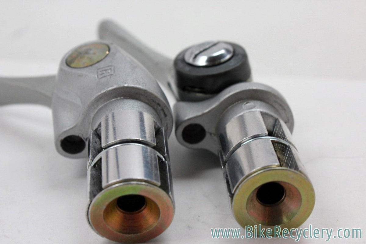 8 Speed Bar End Shifters: Rivendel Silver Pods w/ Shimano 105 SL-1056 Levers - Indexed/Friction (Near Mint)