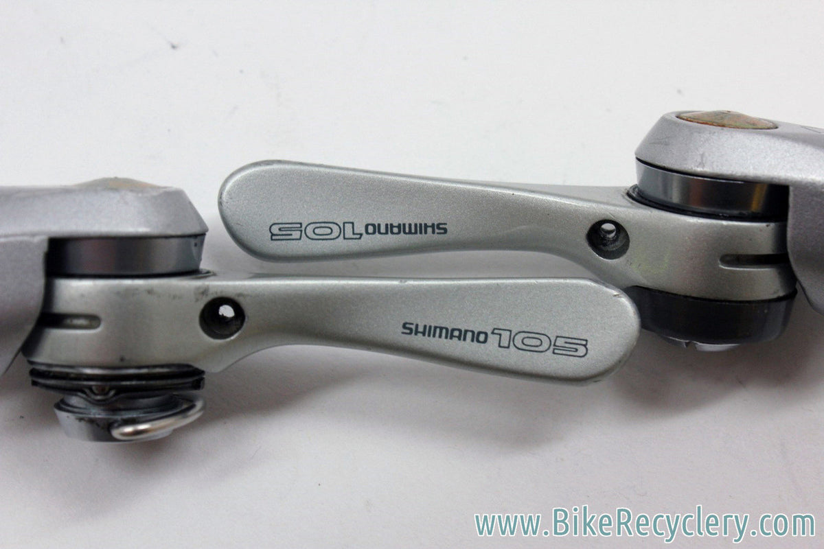 8 Speed Bar End Shifters: Rivendel Silver Pods w/ Shimano 105 SL-1056 Levers - Indexed/Friction (Near Mint)