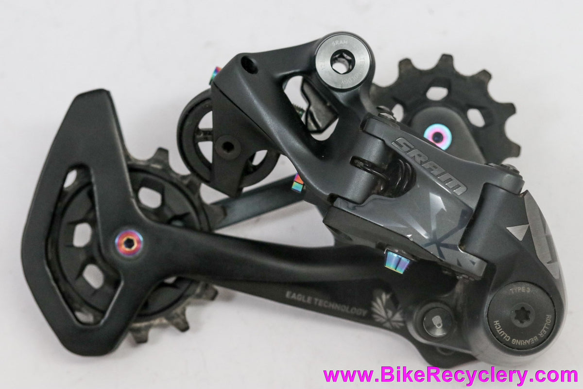 SRAM XX1 Eagle Rear Derailleur: 12s Mechanical - Lunar - Ti Oil Slick Bolts (<200 Miles Near MINT+)