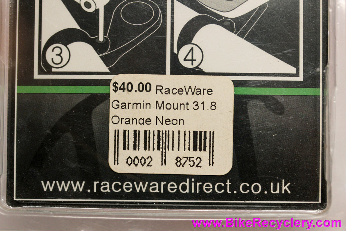 Raceware Garmin Mount: Road - 31.8mm - Neon Orange - 14g! - Edge 200/500/ 510/800/810