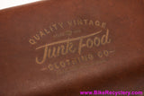 Cannondale + Junk Food + Brooks Leather Saddle Bag: Handmade - One of a Kind! Thick Leather - Moto Inspired (NEW)
