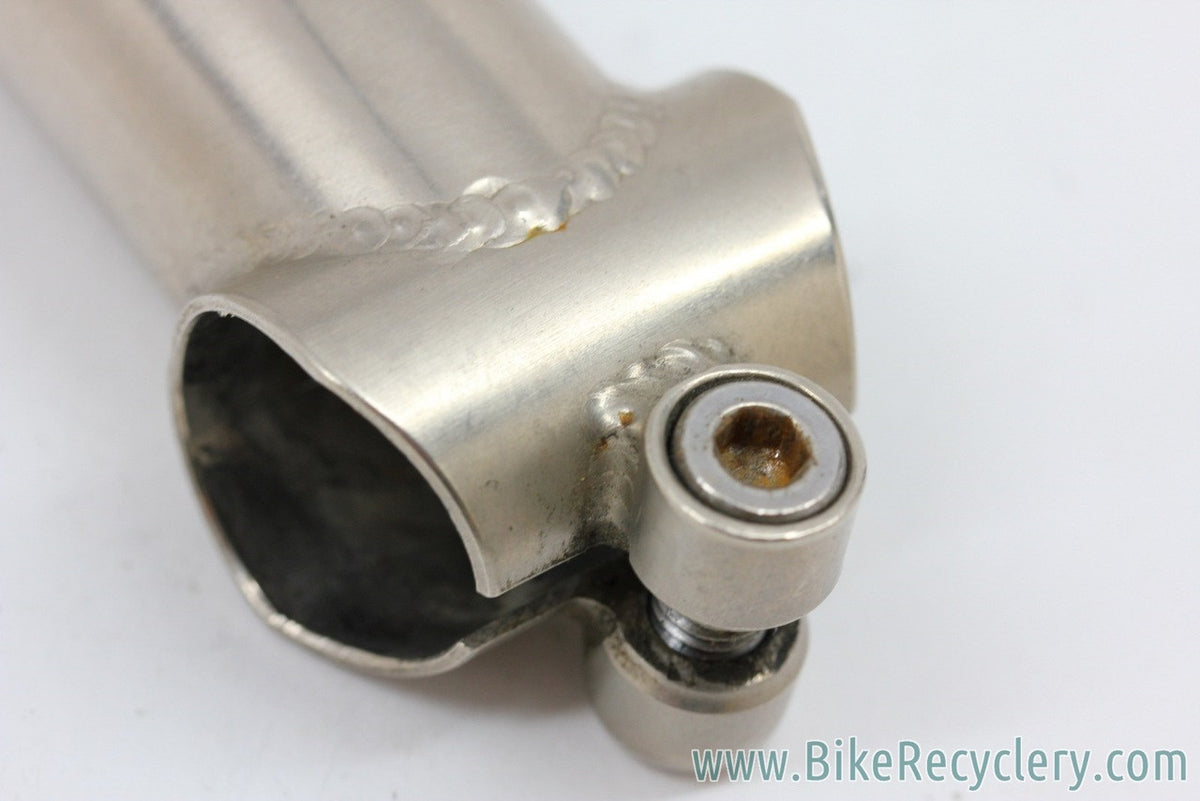 Tioga Alchemy Brushed Steel Threadless Stem: Vintage 1990's - 1 1/8" - 130mm x 25.4mm - 198g (Near Mint)