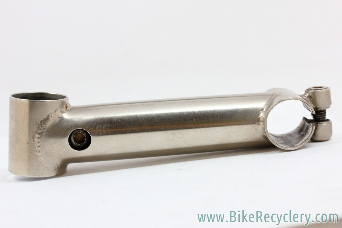 Tioga Alchemy Brushed Steel Threadless Stem: Vintage 1990's - 1 1/8" - 130mm x 25.4mm - 198g (Near Mint)