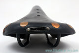 1979 Brooks B17 Leather Saddle: Large Copper Rivets - Black