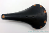 1979 Brooks B17 Leather Saddle: Large Copper Rivets - Black