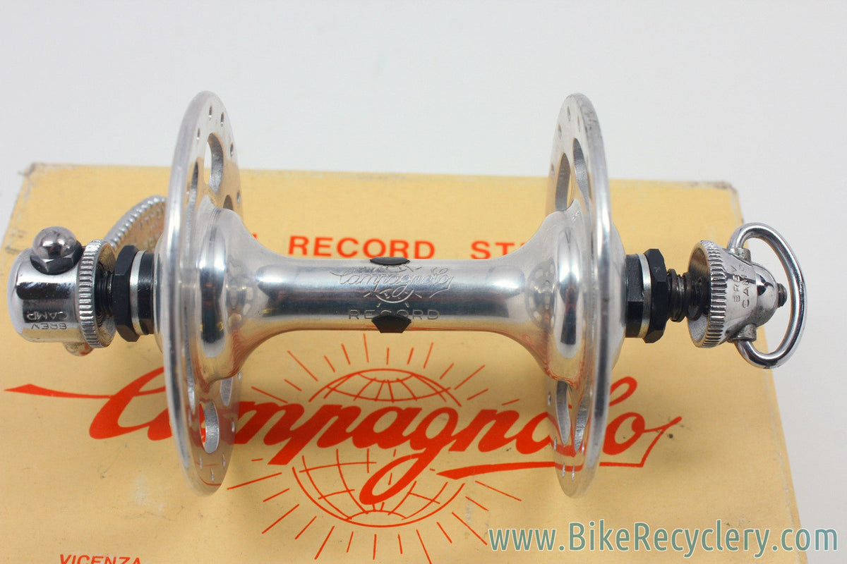 NIB/NOS Campagnolo Nuovo Record Strada High Flange FRONT Hub: 32H - Curved Blade QR- PRISTINE
