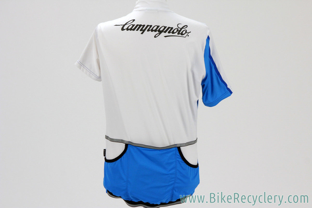 NEW Campagnolo Sportswear Cycling Jersey: Full Zip - Blue/White - Medium - High Tech Modern Material/Fit