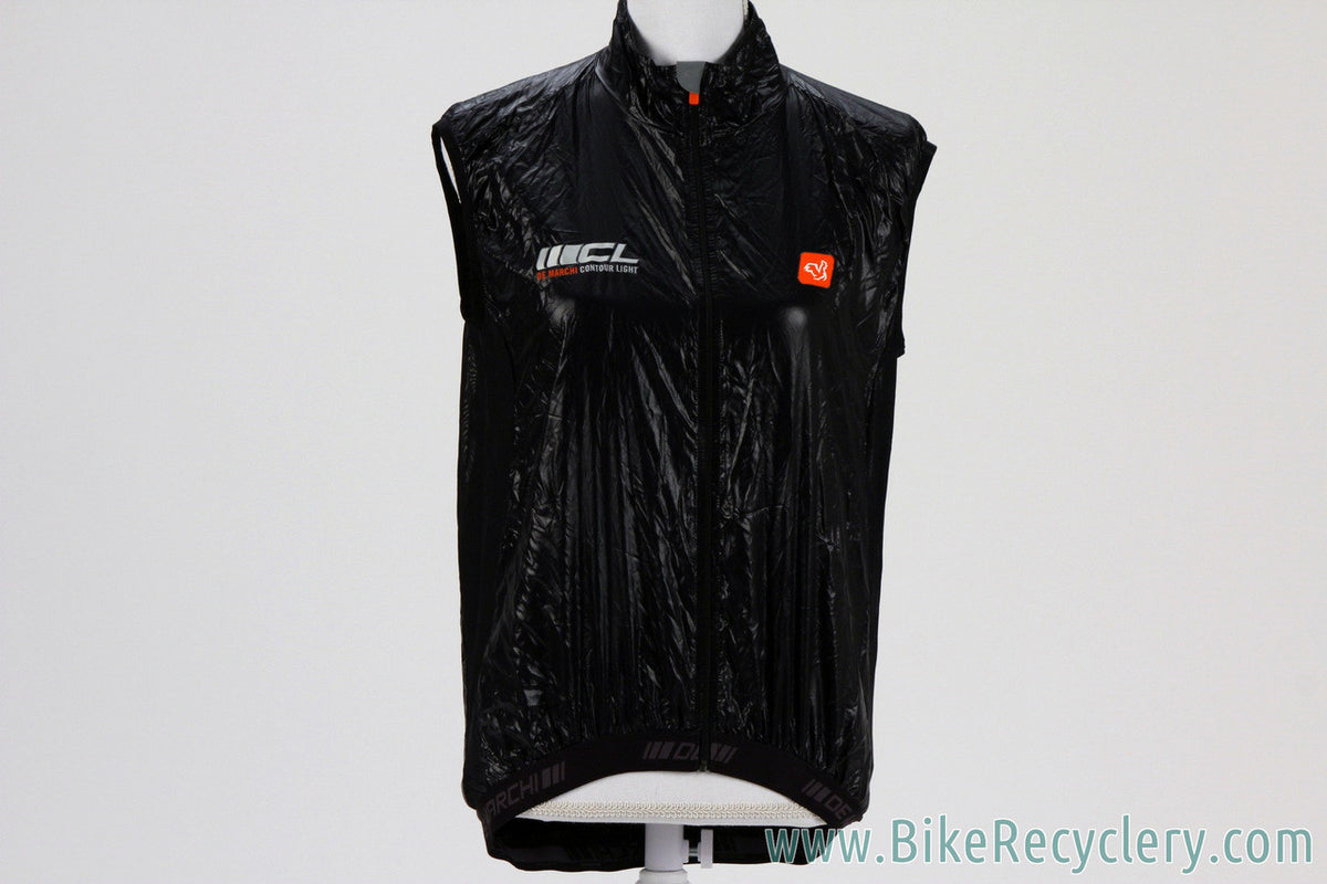 NEW De Marchi Contour Light Shell Vest: Medium - Black - Windproof - Packable