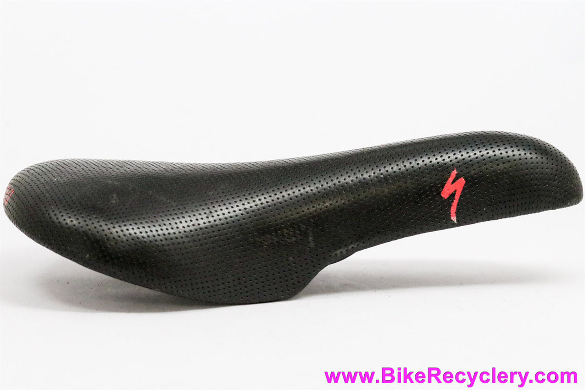 Specialized Prolong Saddle: Perforated Black Leather (Near Mint++ Low Miles)