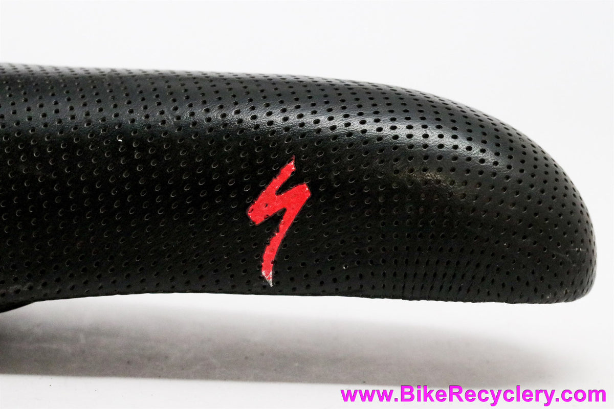 Specialized Prolong Saddle: Perforated Black Leather (Near Mint++ Low Miles)
