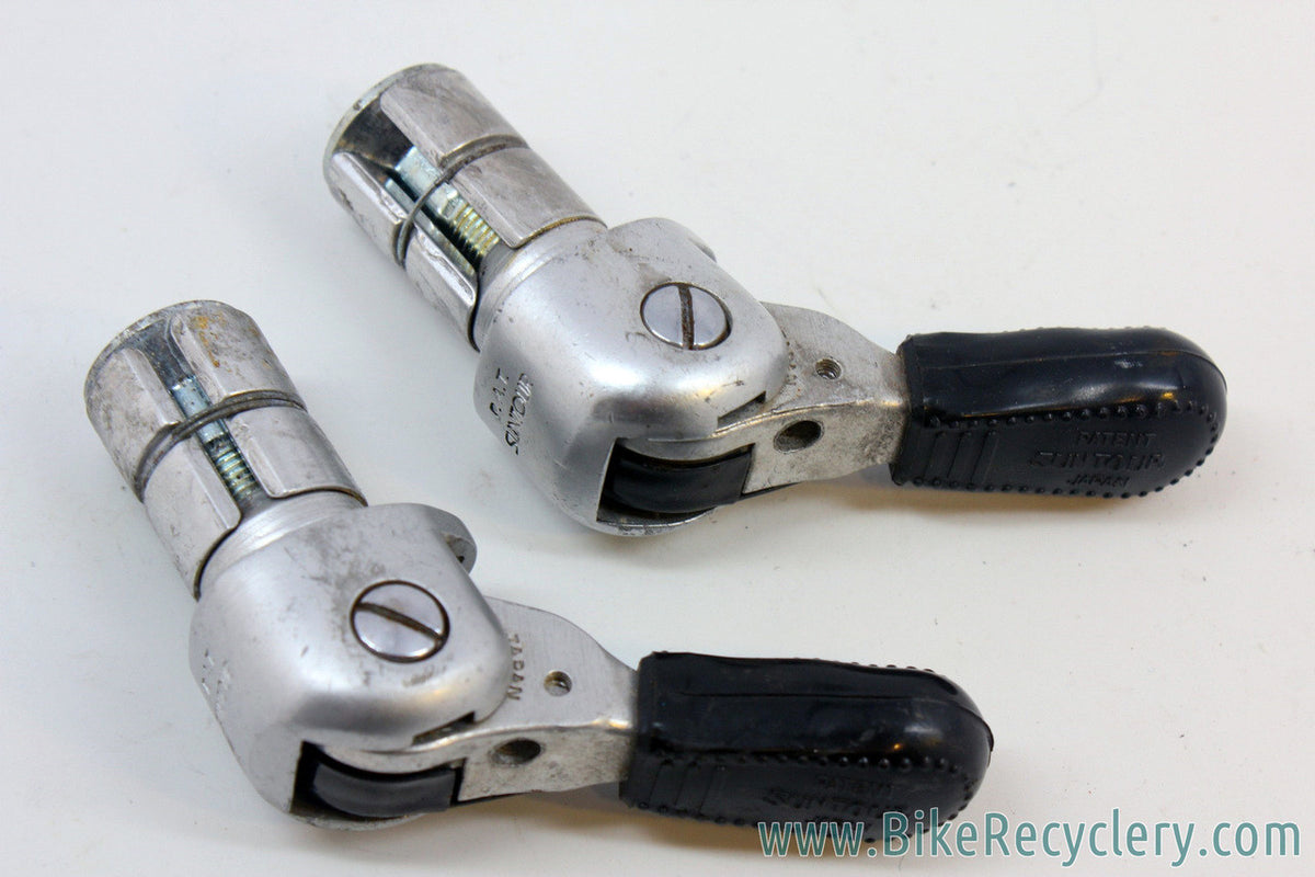Vintage Suntour Barcon Bar End Shifters: 5/6/7/8 speed - Retro Friction - Ratcheting
