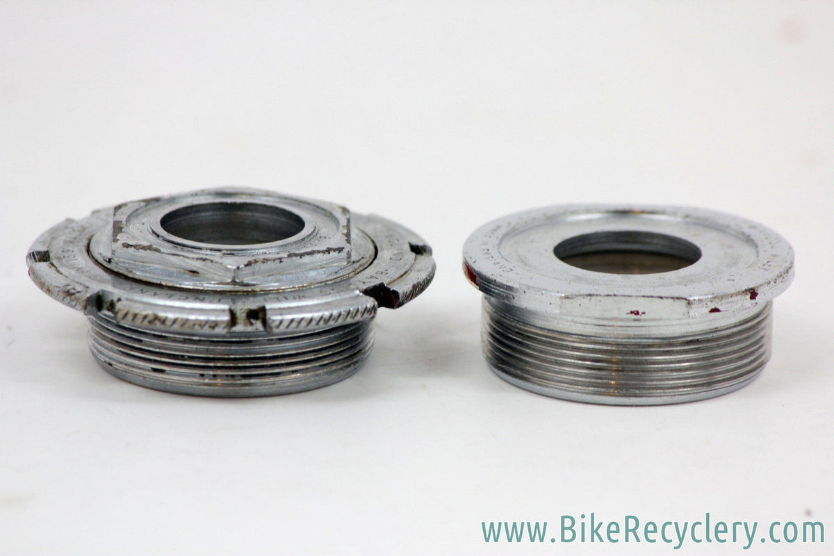 Bayliss Wiley Cottered Bottom Bracket: 1940's 1950's - Chrome - Mod. 15 for Single Ring - 122mm x 68mm