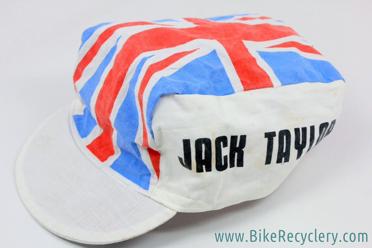Jack Taylor Cycling Cap: Vintage 1980's? - White w/ British Flag