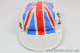 Jack Taylor Cycling Cap: Vintage 1980's? - White w/ British Flag