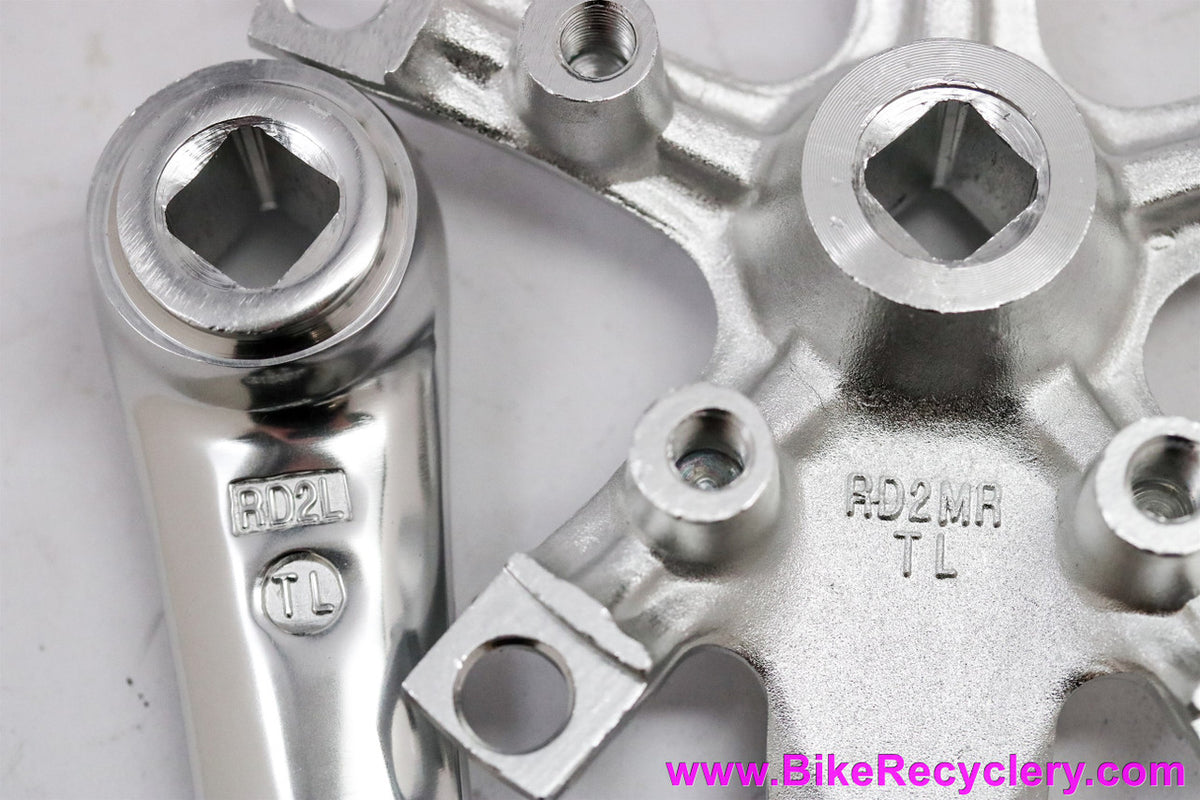 Sugino RD2 Road Crank Arms: 175mm - Triple/Double 130/74mm - JIS - Silver (NEW)