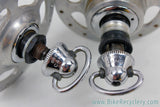 Campagnolo HIGH FLANGE Nuovo Record Hubset: 32H x 120mm - Curved QR Skewers (EXC+)