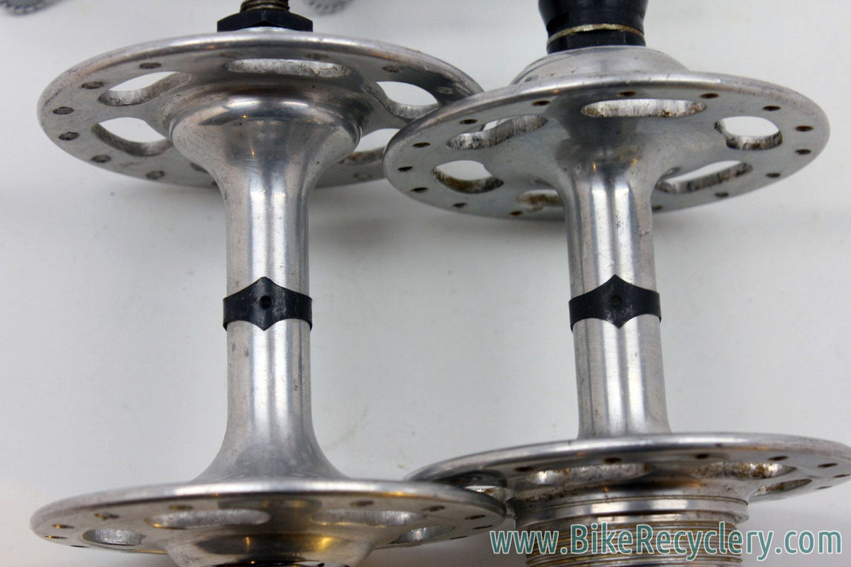 Campagnolo HIGH FLANGE Nuovo Record Hubset: 32H x 120mm - Curved QR Skewers (EXC+)