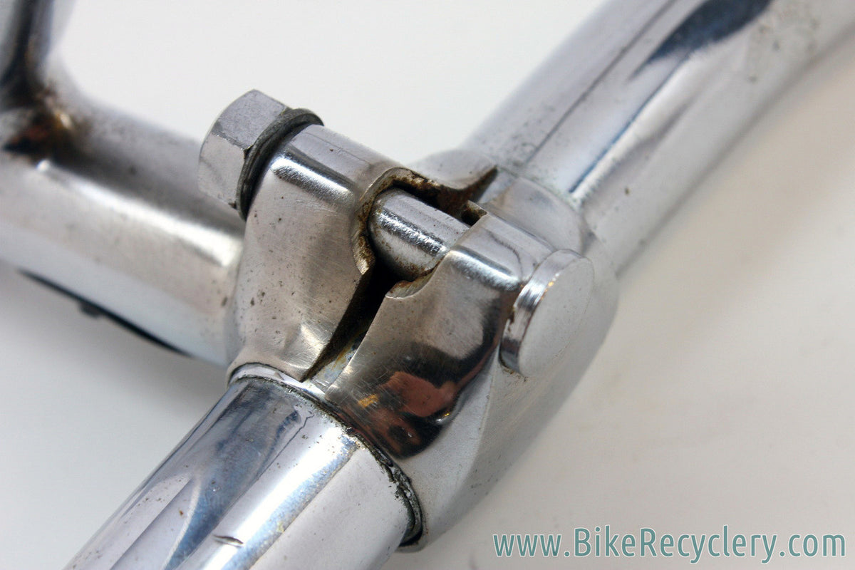 1950's - 1960's Vintage Cinelli Pista STEEL Handlebars & Stem: 65mm Mod 2 Badged Stem- Mod 14 Track Bars 36cm