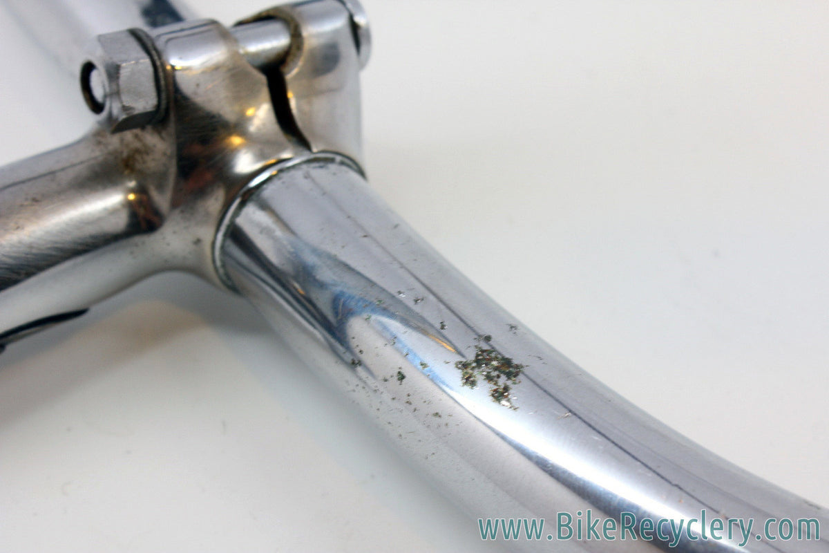 1950's - 1960's Vintage Cinelli Pista STEEL Handlebars & Stem: 65mm Mod 2 Badged Stem- Mod 14 Track Bars 36cm
