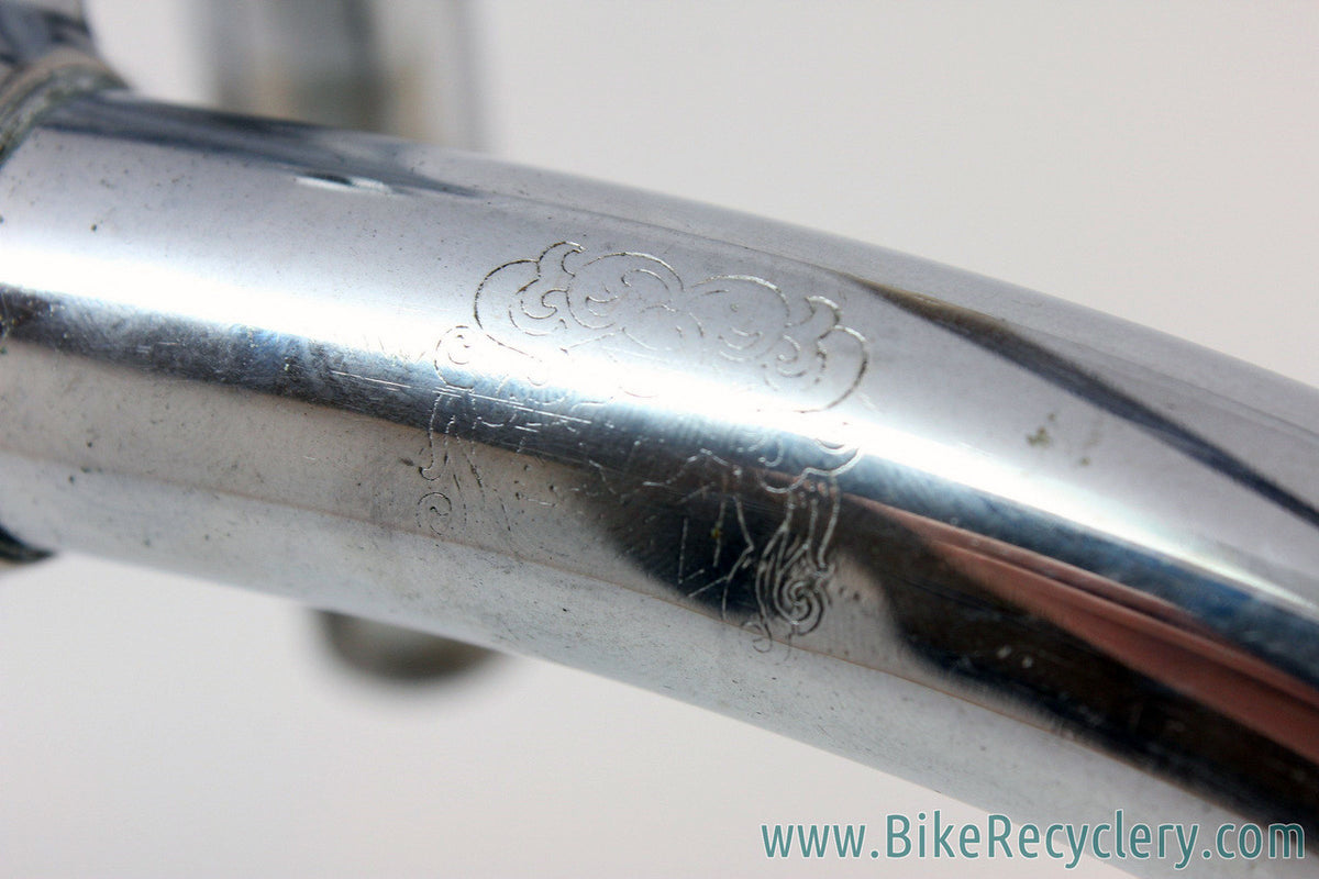 1950's - 1960's Vintage Cinelli Pista STEEL Handlebars & Stem: 65mm Mod 2 Badged Stem- Mod 14 Track Bars 36cm