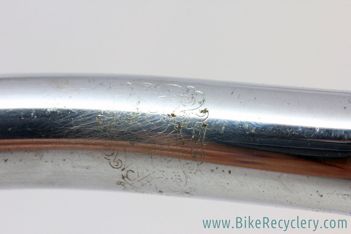 1950's - 1960's Vintage Cinelli Pista STEEL Handlebars & Stem: 65mm Mod 2 Badged Stem- Mod 14 Track Bars 36cm