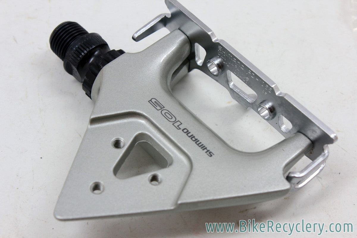 NIB/NOS Shimano 105 PD-1055 Aero Platform Pedals: Clips (L, Blue-Grey) - Cleats - Tool