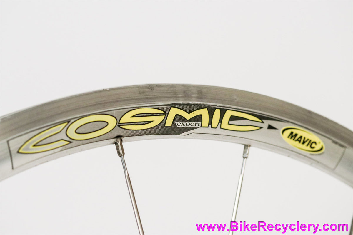 Mavic Cosmic Expert Alloy Wheelset: 18/20H - 8/9/10s Shimano - Polished - Skewers (EXC+)