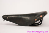 Ideale TB 90-3 Narrow Rail 32mm Leather Saddle: For Clip No. 3 - Brown - Copper Rivets