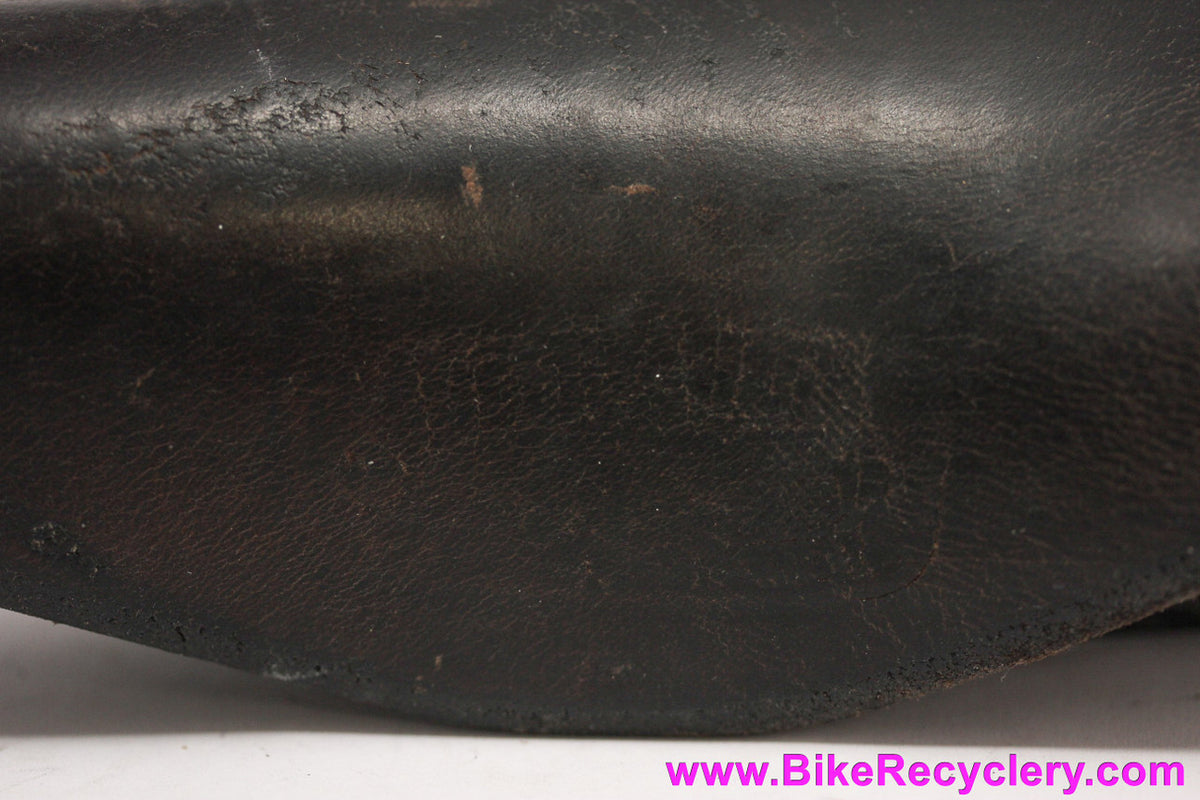 Ideale TB 90-3 Narrow Rail 32mm Leather Saddle: For Clip No. 3 - Brown - Copper Rivets