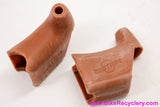 Mafac Course Brake Lever Hoods: Rustines - Tan / Brown (NEW)