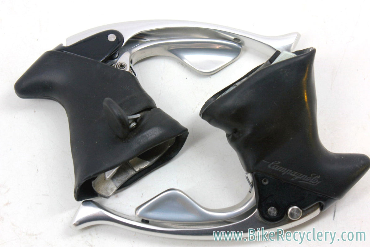 NOS Campagnolo C-Record 1st Gen Ergo Shifters: EC-02RE CG - 1992 - Double/Triple (PRISTINE)