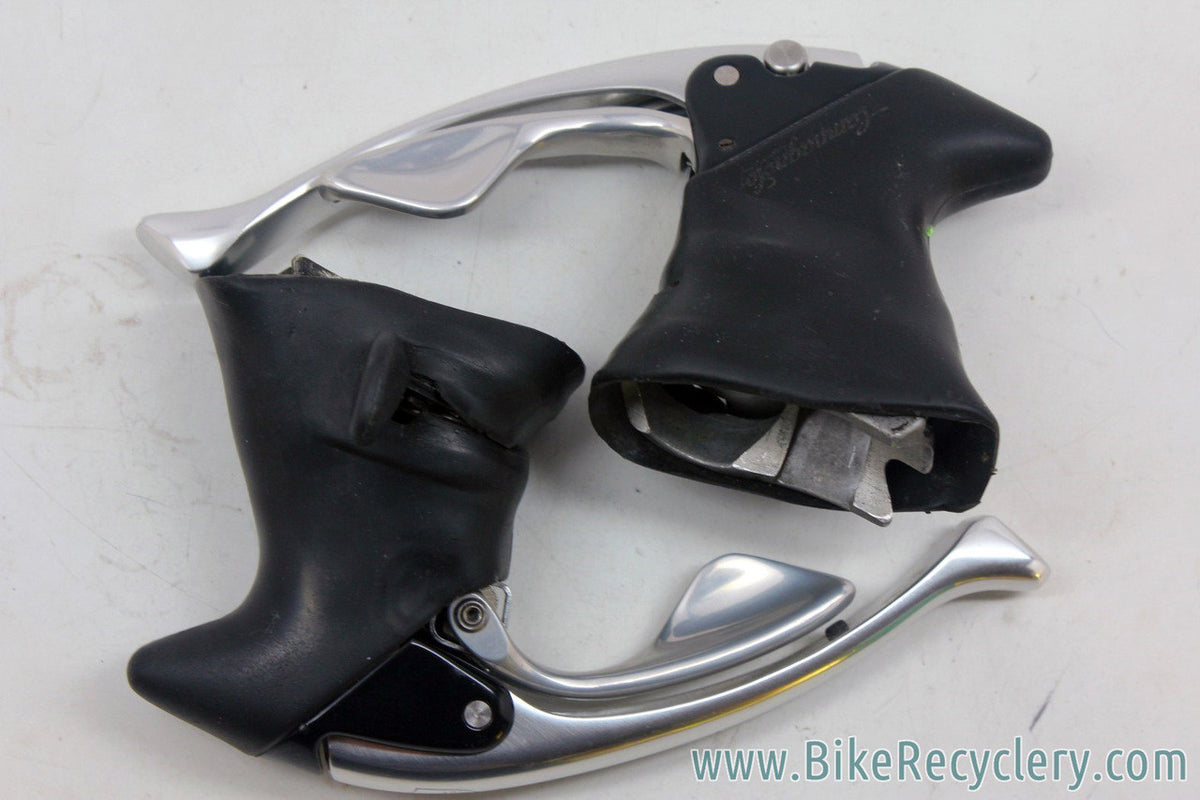 NOS Campagnolo C-Record 1st Gen Ergo Shifters: EC-02RE CG - 1992 - Double/Triple (PRISTINE)