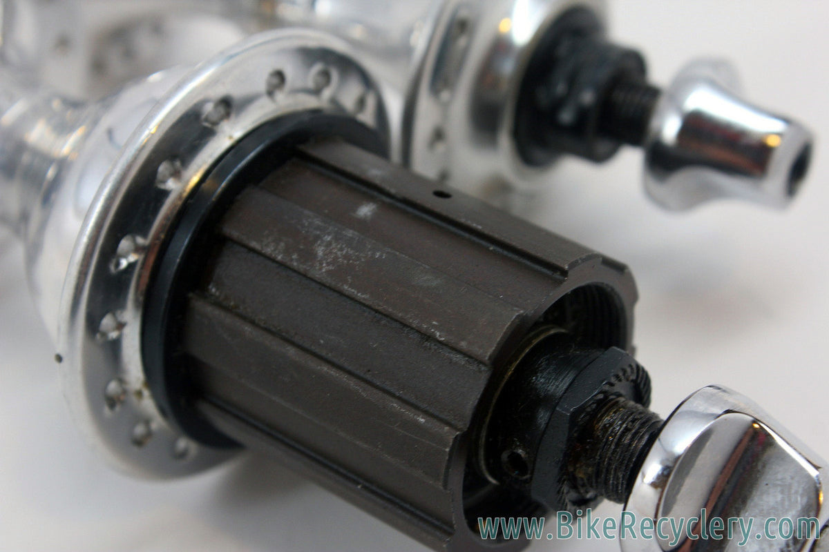 Campagnolo Record 8 Speed Hubset & QR Skewers: 32/36H - EXA-Drive (MINT)