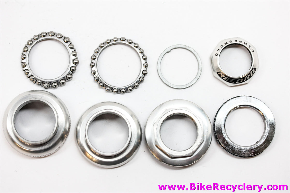 Campagnolo Record 1" Threaded Headset: HS21-RE / HS7-RE - 9/10 Speed Era - Silver (New Take-Off)