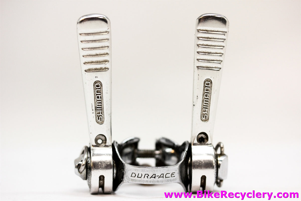 Dura Ace 1st Gen L-204 / SL-101 Downtube Shifters: Friction - Clamp mount - Silver (Near Mint)